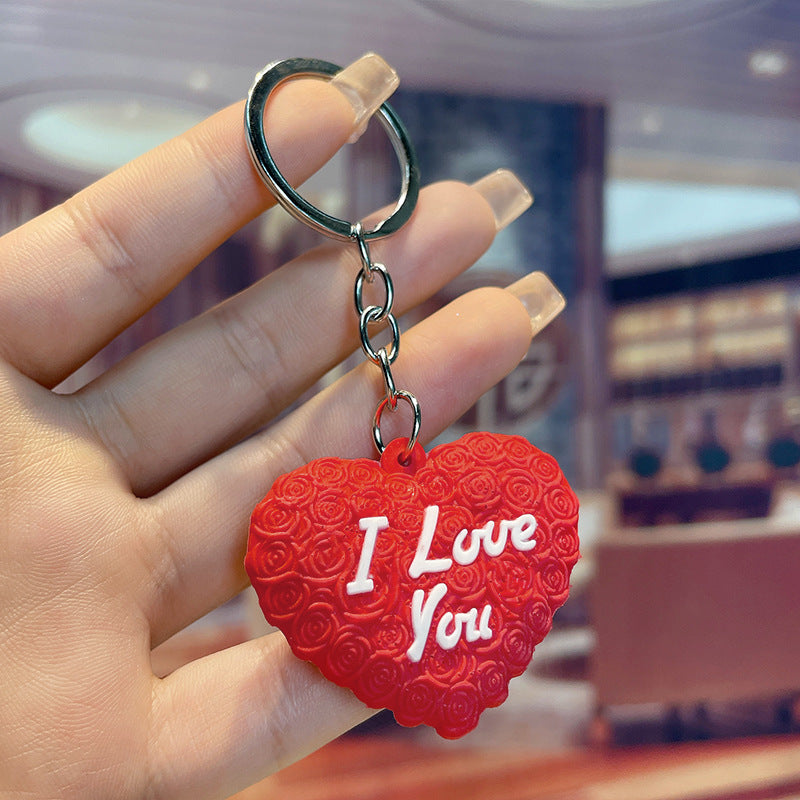 Wholesale PVC LOVE Heart Keychain